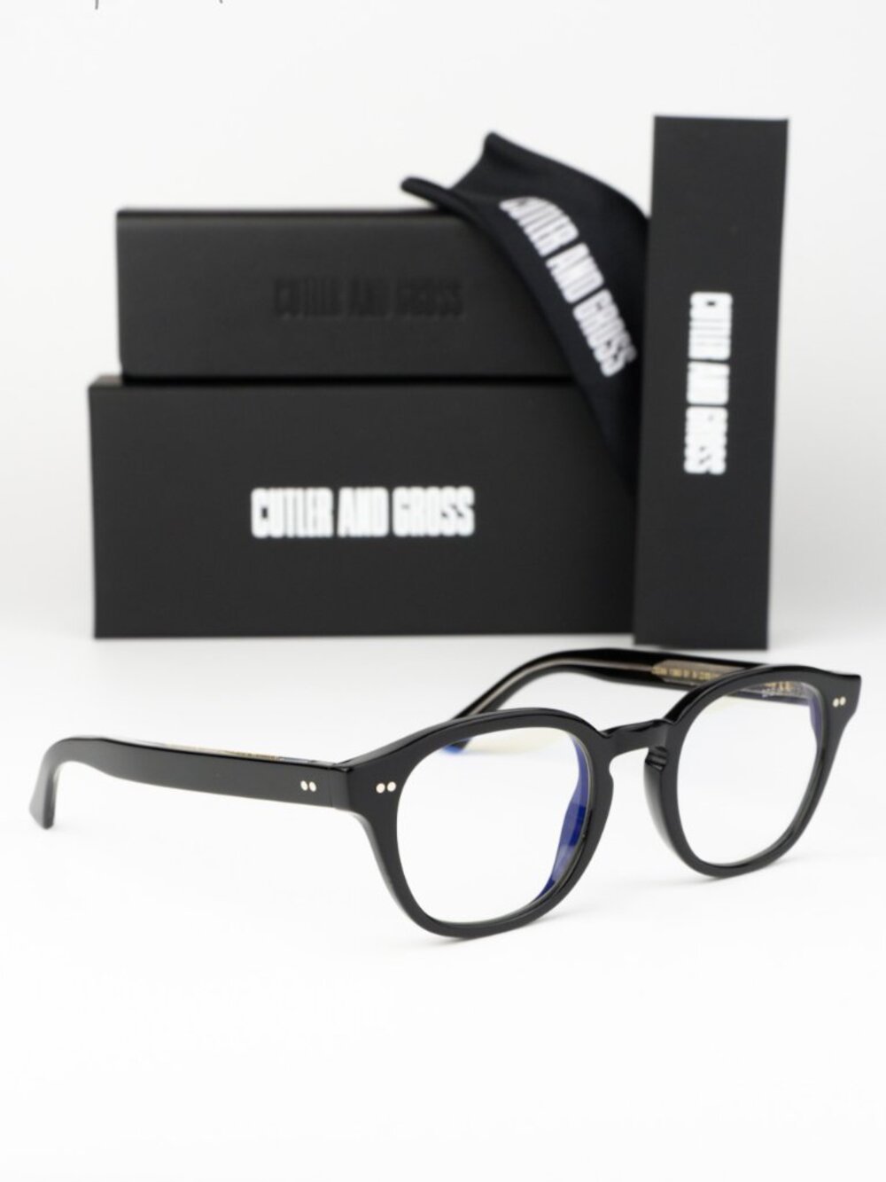 Cutler and Gross Women Eyeglasses Black Square CGBB1380 001 NEW AUTHENTIC